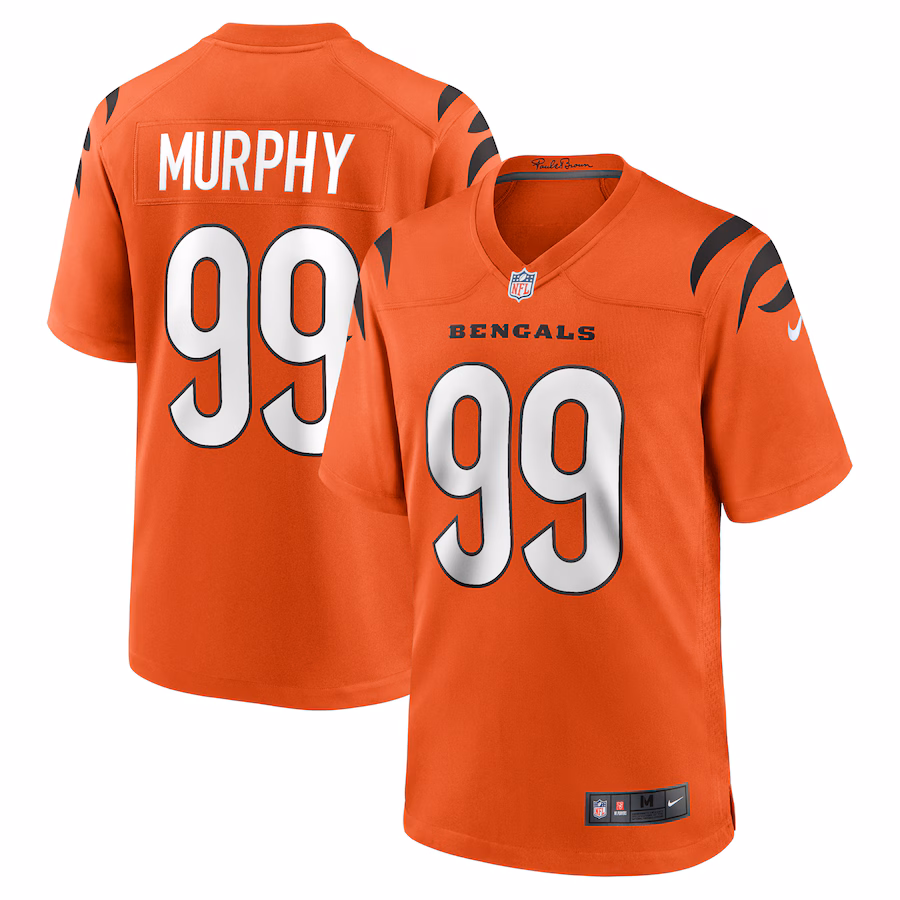 Men's Cincinnati Bengals Myles Murphy Nike Orange Alternate Game Jersey
