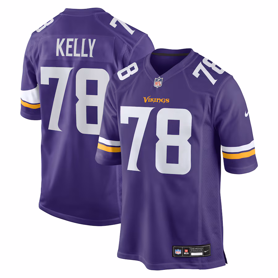 Men's Minnesota Vikings Ryan Kelly Nike Purple Team Game Jersey