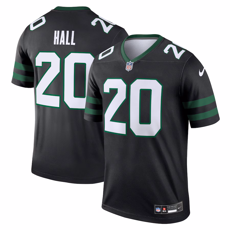 Men's New York Jets Breece Hall Nike Black Legend Player Performance Top