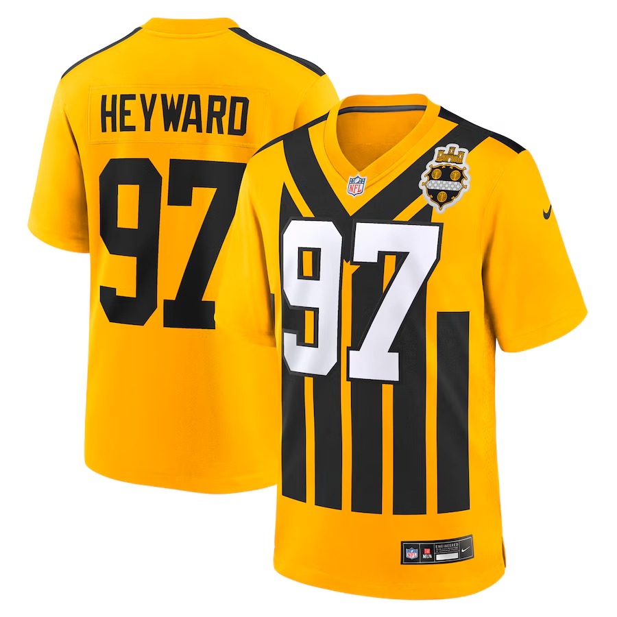 Men's Pittsburgh Steelers Cameron Heyward Nike Gold Alternate 1933 Throwback Game Jersey
