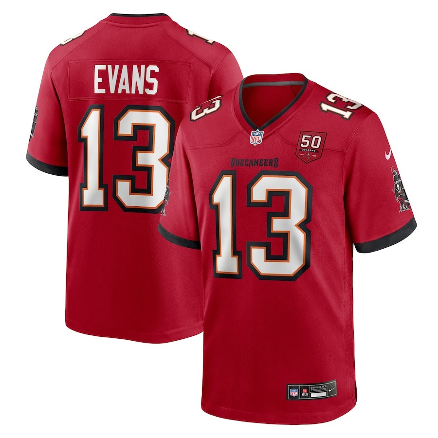 Men's Tampa Bay Buccaneers Mike Evans Nike Red 50th Season Team Game Jersey