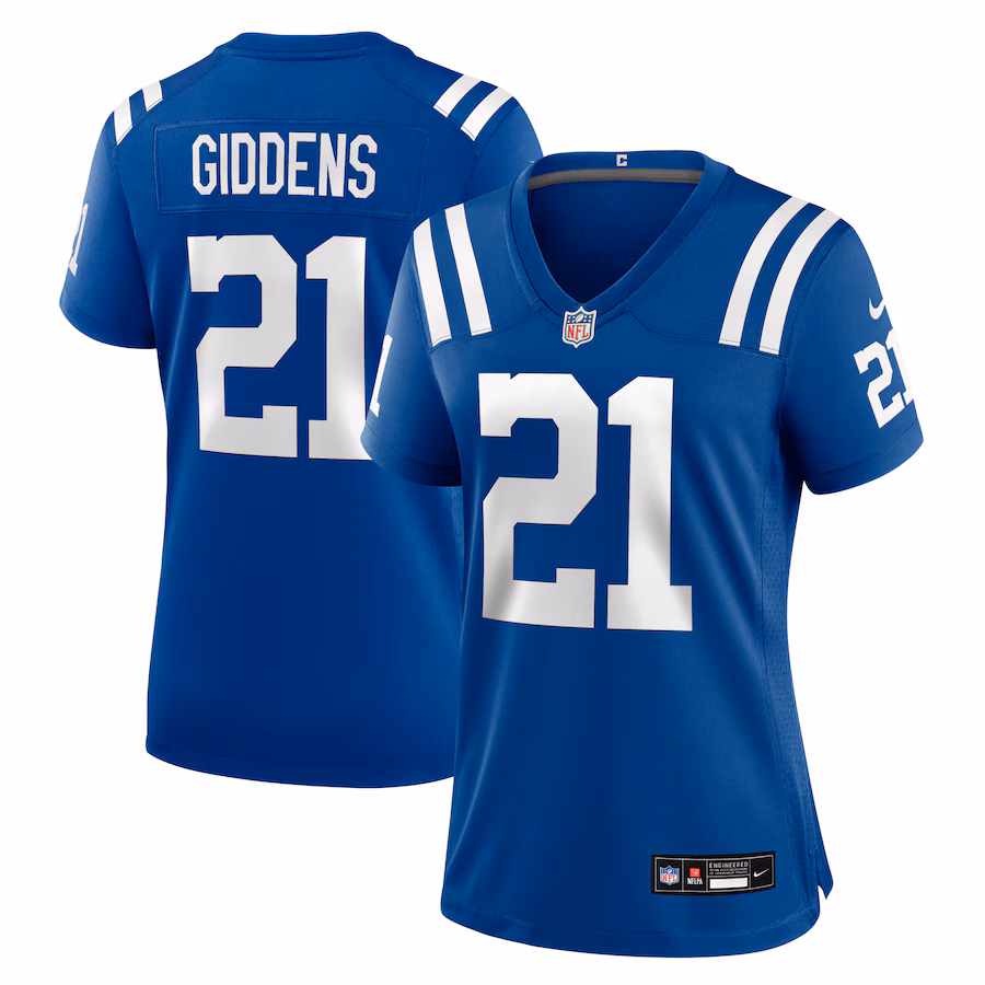 Women's Indianapolis Colts DJ Giddens Nike Royal Team Game Jersey