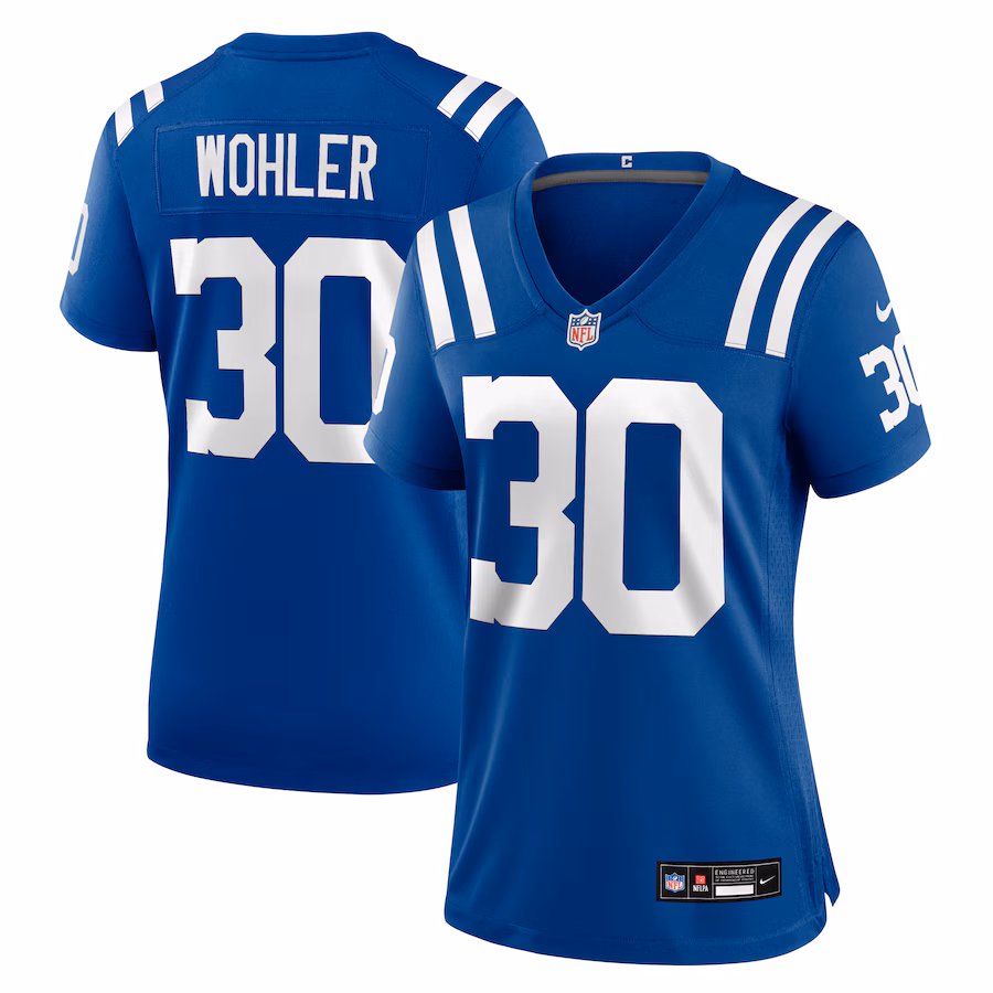 Women's Indianapolis Colts Hunter Wohler Nike Royal Team Game Jersey