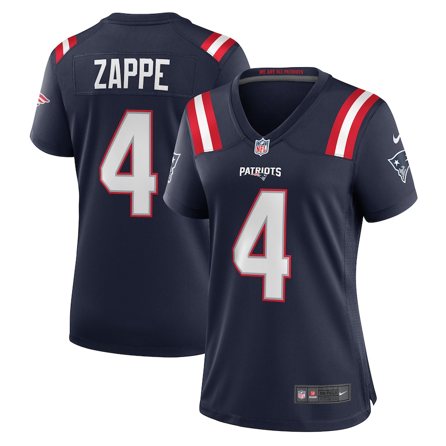 Women's New England Patriots Bailey Zappe Nike Navy Game Jersey