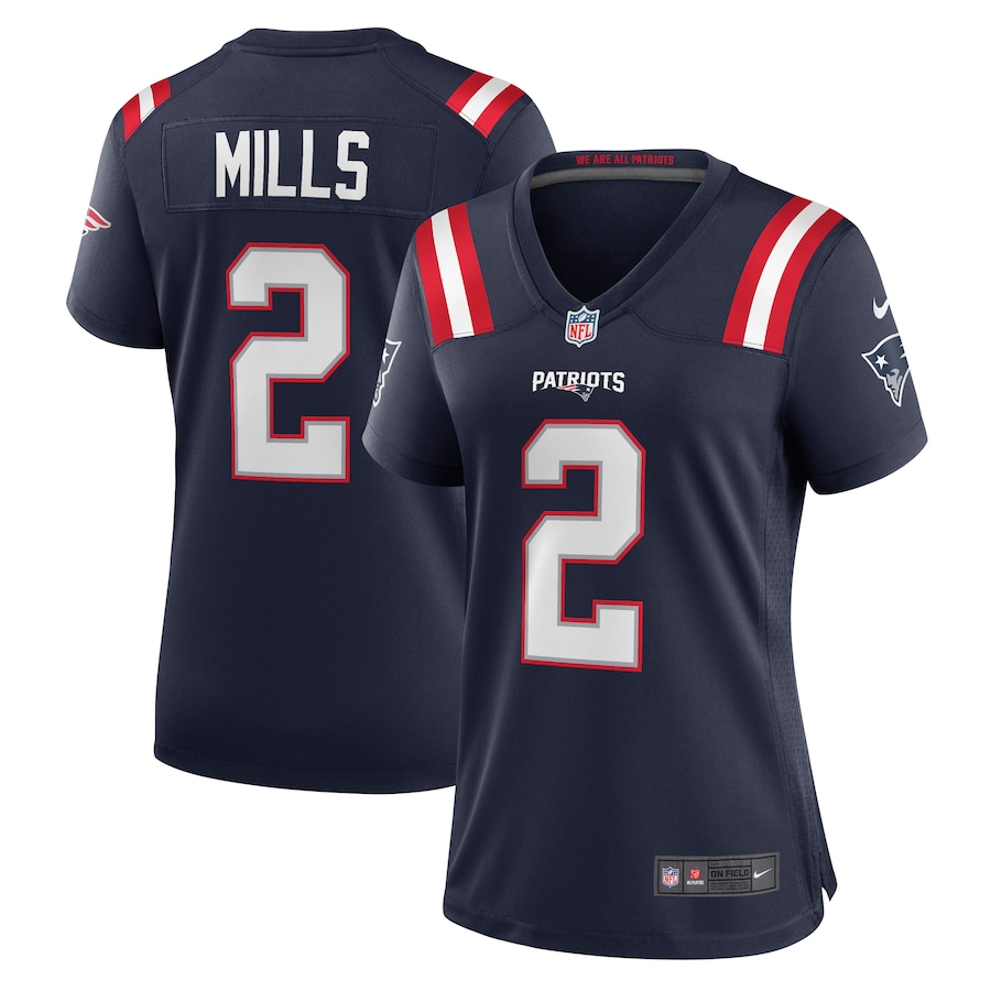 Women's New England Patriots Jalen Mills Nike Navy Game Jersey