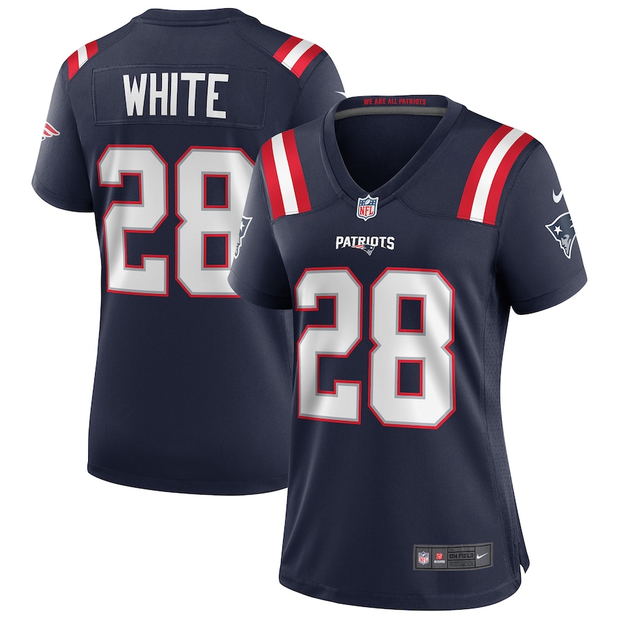 Women's New England Patriots James White Nike Navy Game Jersey