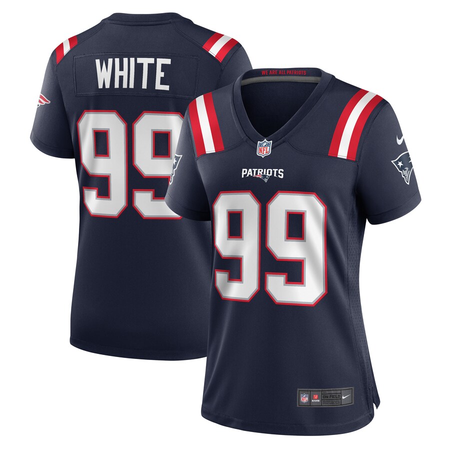 Women's New England Patriots Keion White Nike Navy Game Jersey