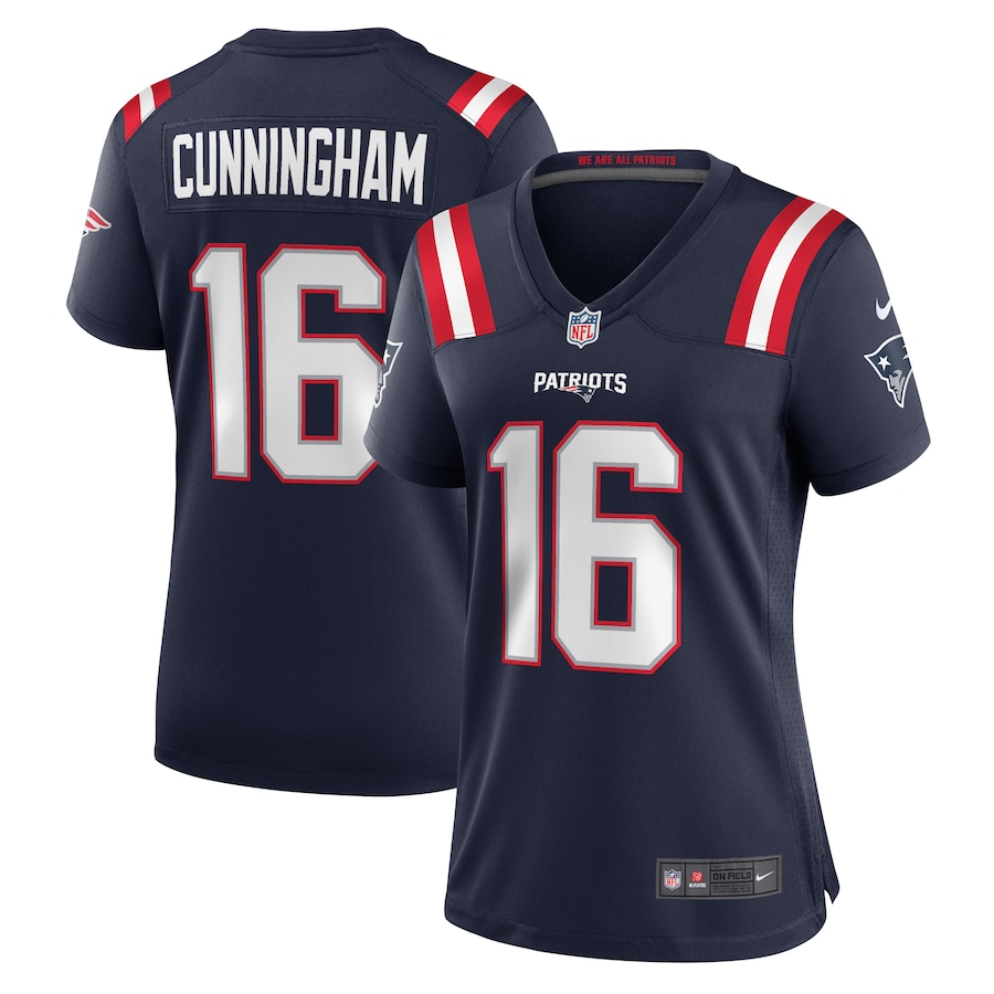 Women's New England Patriots Malik Cunningham Nike Navy Game Jersey