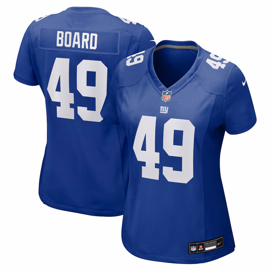 Women's New York Giants Chris Board Nike Royal Team Game Jersey
