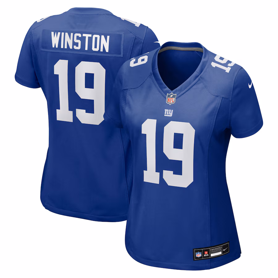 Women's New York Giants Jameis Winston Nike Royal Team Game Jersey