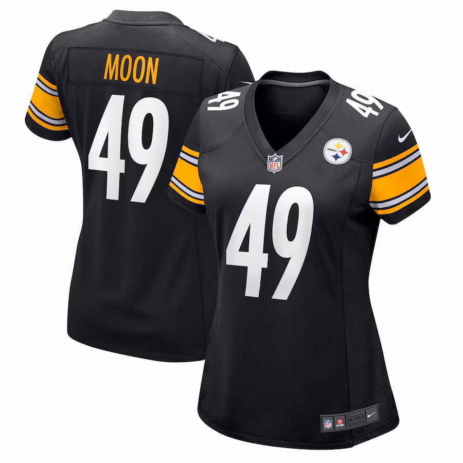 Women's Pittsburgh Steelers Jeremiah Moon Nike Black Team Game Jersey