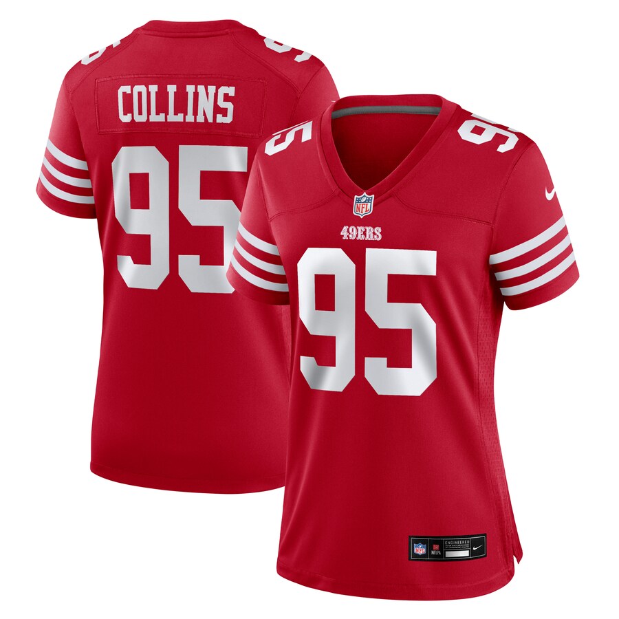 Women's San Francisco 49ers Alfred Collins Nike Scarlet Team Game Jersey
