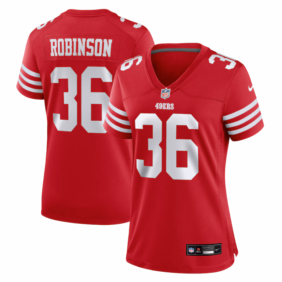 Women's San Francisco 49ers Curtis Robinson Nike Scarlet Team Game Jersey