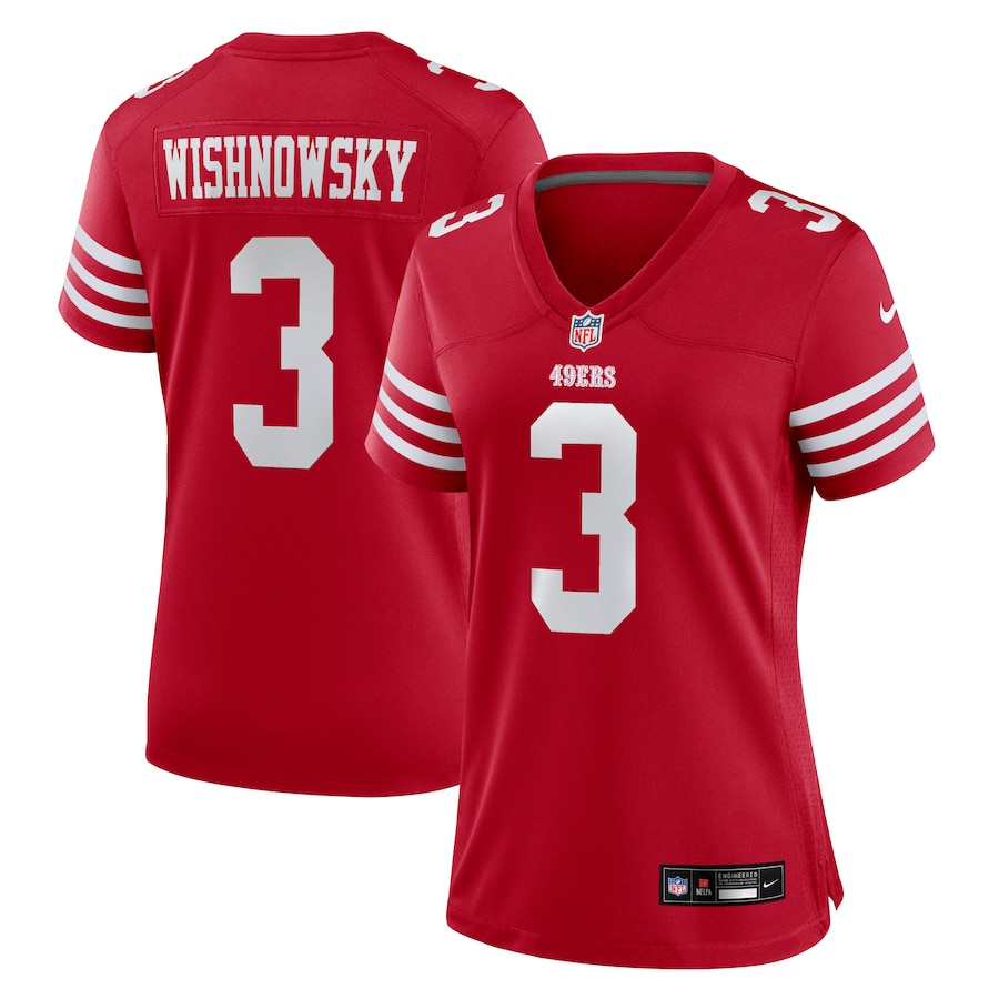 Women's San Francisco 49ers Mitch Wishnowsky Nike Scarlet Team Game Jersey
