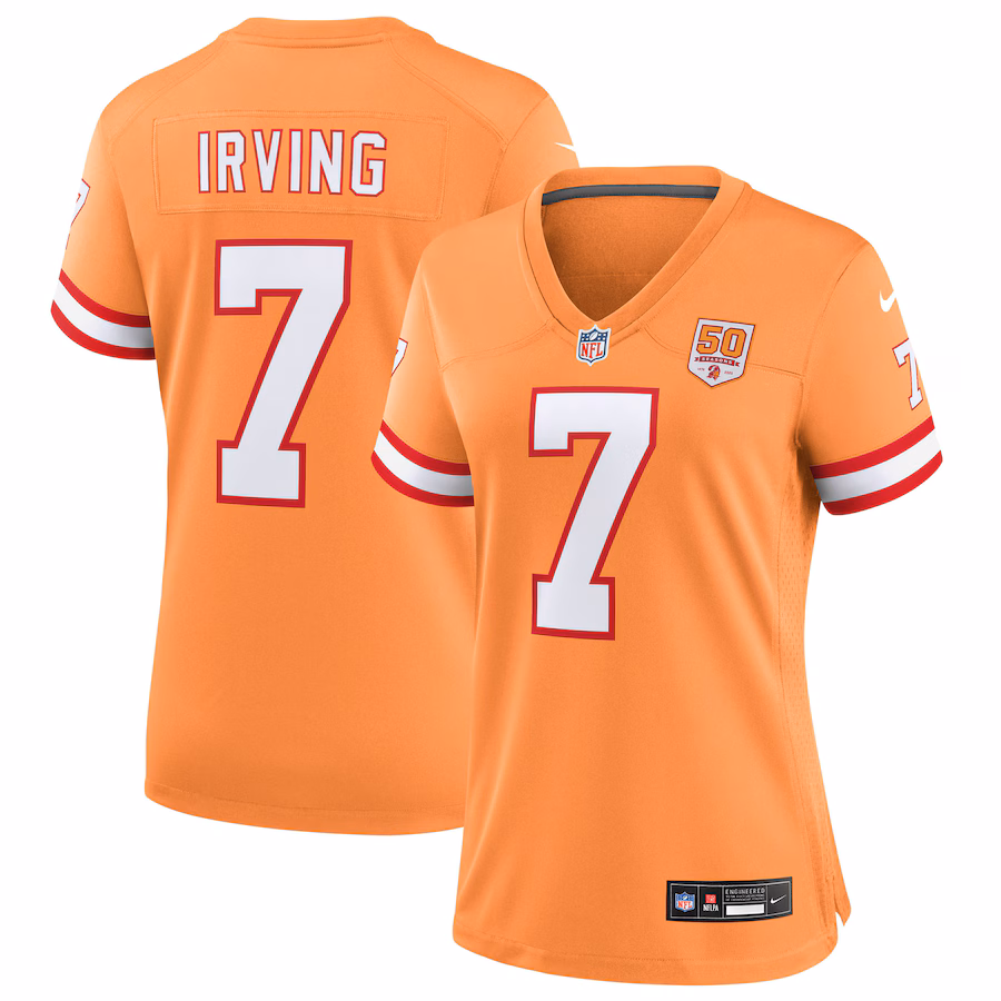 Women's Tampa Bay Buccaneers Bucky Irving Nike Creamsicle 50th Season Game Jersey