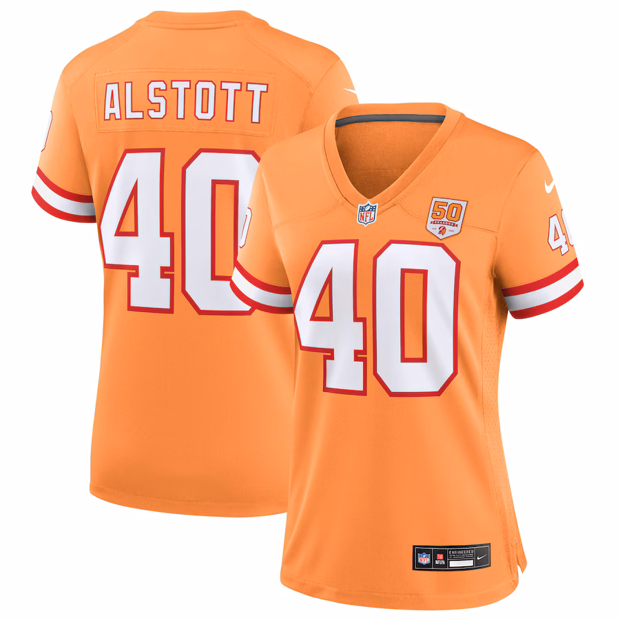 Women's Tampa Bay Buccaneers Mike Alstott Nike Creamsicle 50th Season Game Jersey