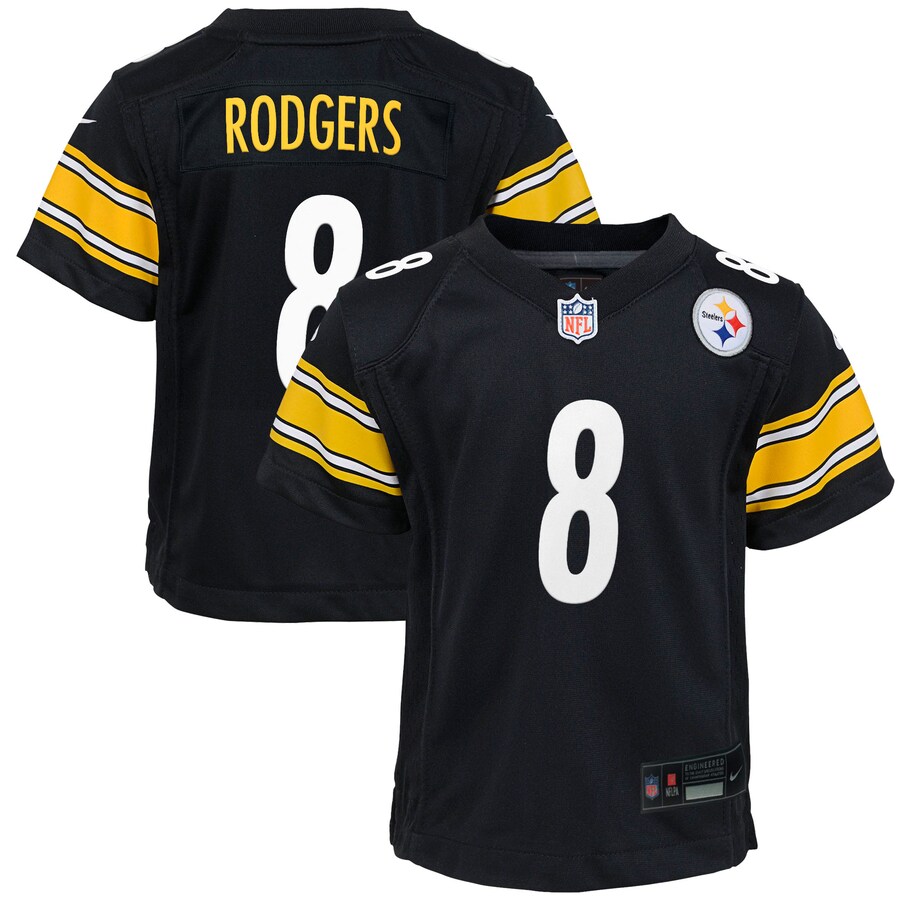 Youth Pittsburgh Steelers Aaron Rodgers Nike Black Game Jersey
