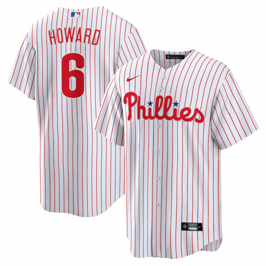 Men's Philadelphia Phillies Ryan Howard Nike White Replica Player Jersey
