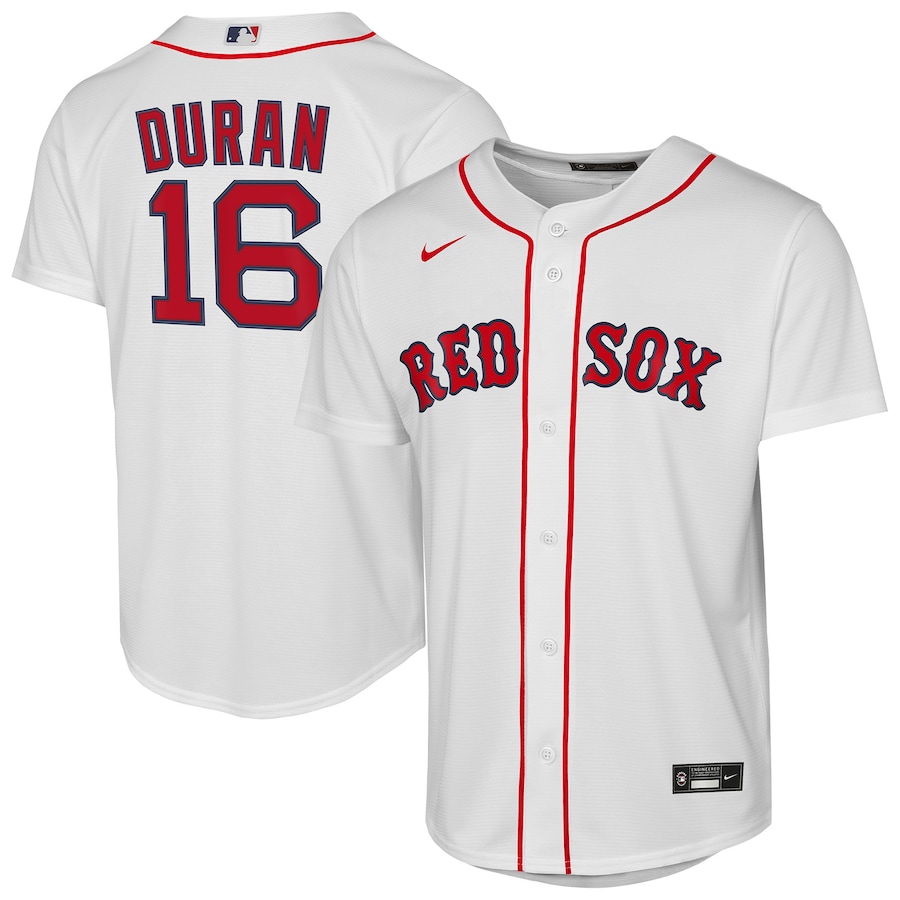 Youth Boston Red Sox Jarren Duran Nike White Home Replica Jersey