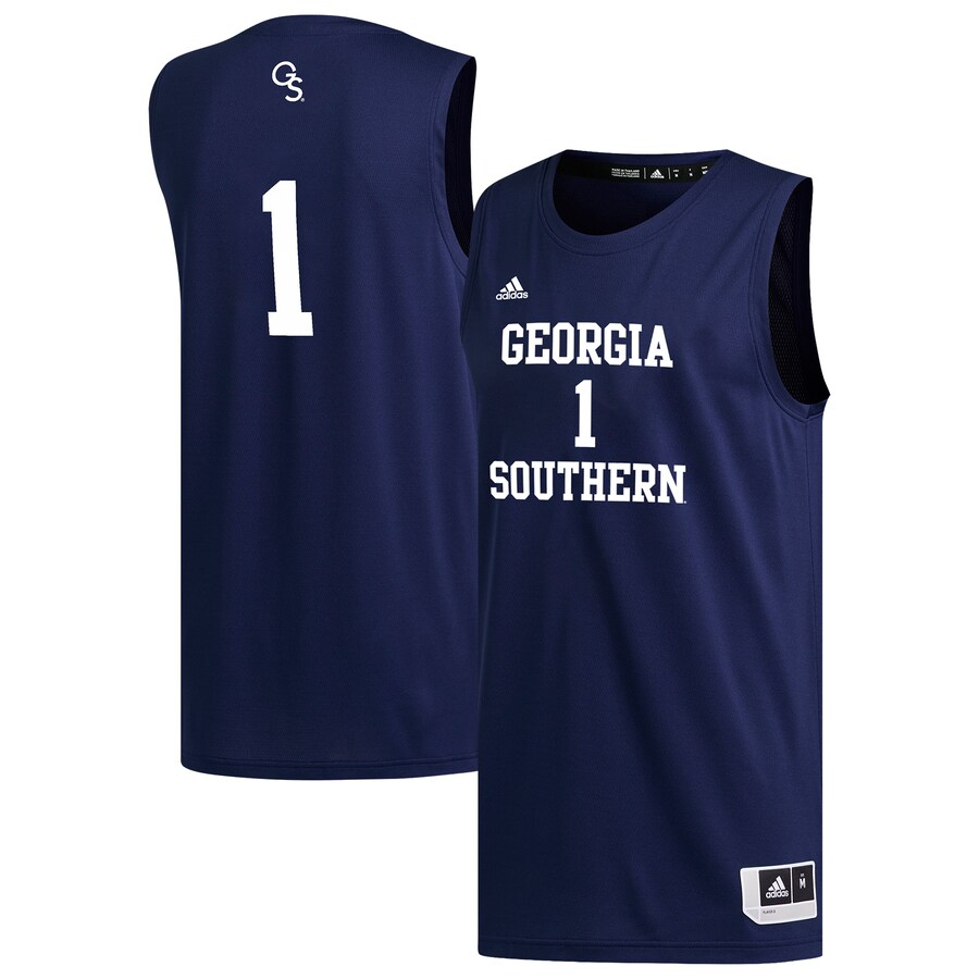Men's adidas #1 Navy Georgia Southern Eagles Replica Basketball Jersey