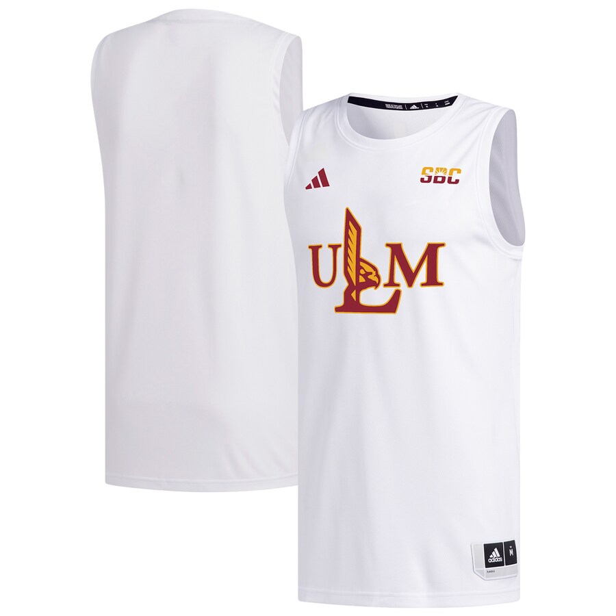 Men's adidas White ULM Warhawks Replica Basketball Jersey
