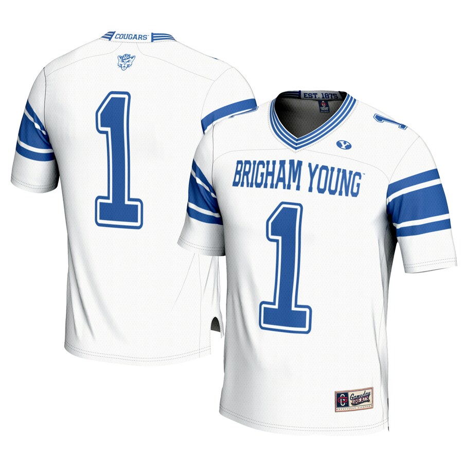 Men's GameDay Greats #1 White BYU Cougars Football Jersey