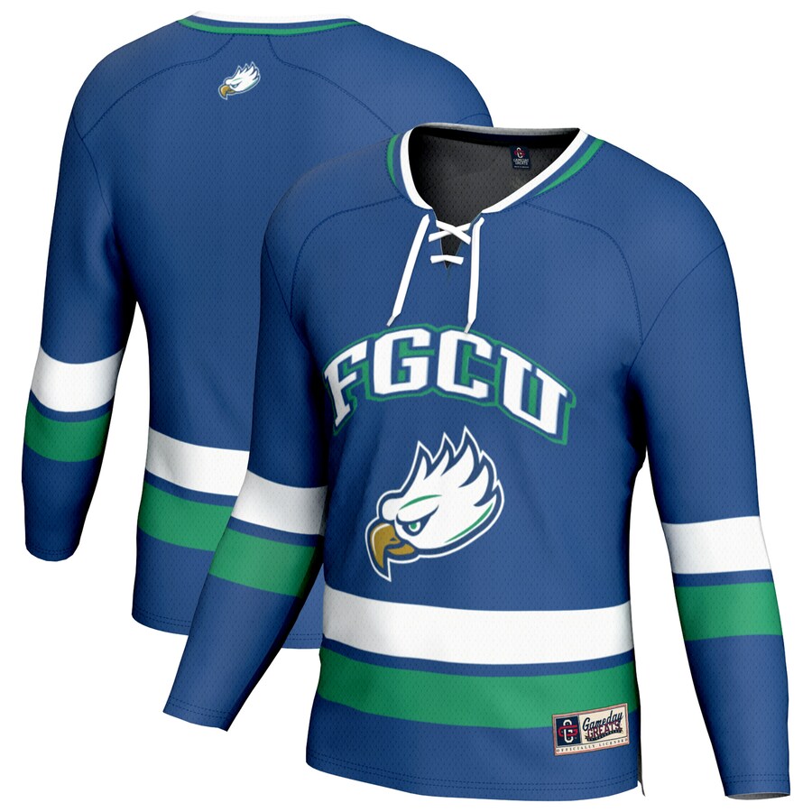 Men's GameDay Greats Blue Florida Gulf Coast Eagles Hockey Jersey