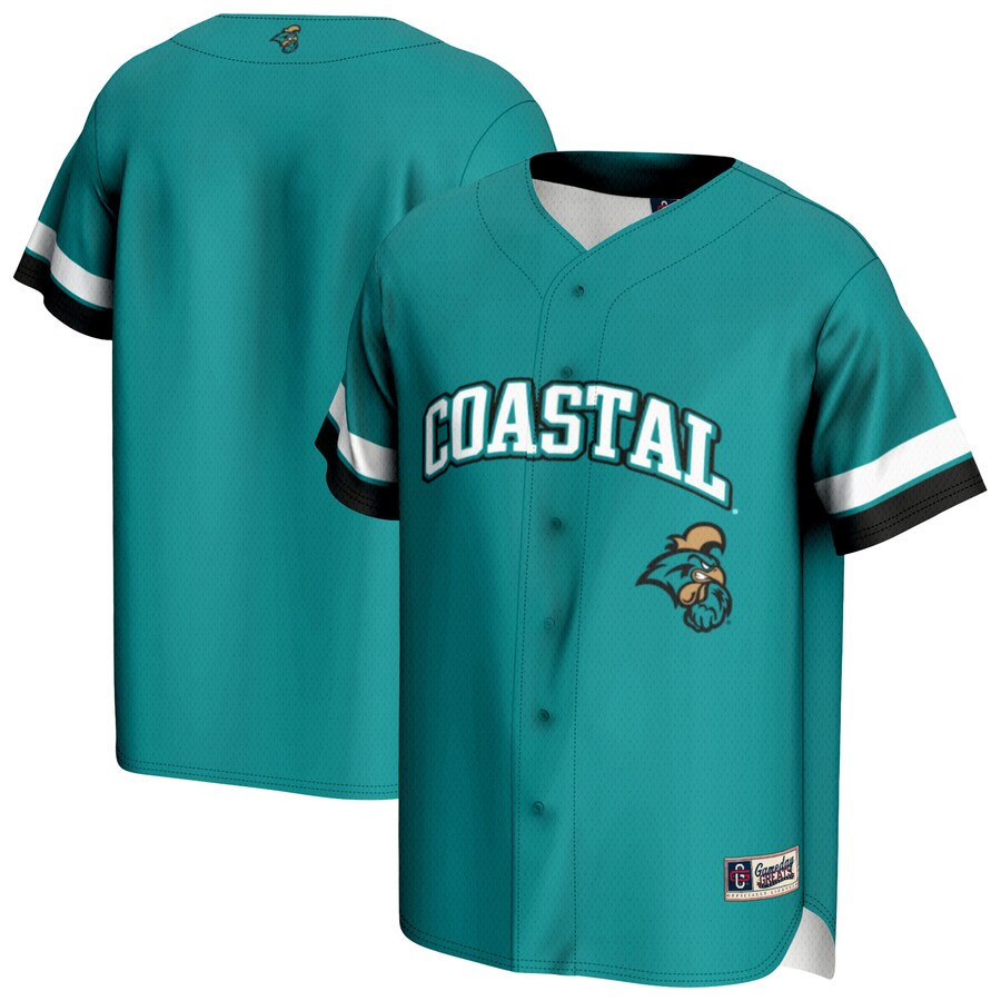 Men's GameDay Greats Teal Coastal Carolina Chanticleers Baseball Jersey