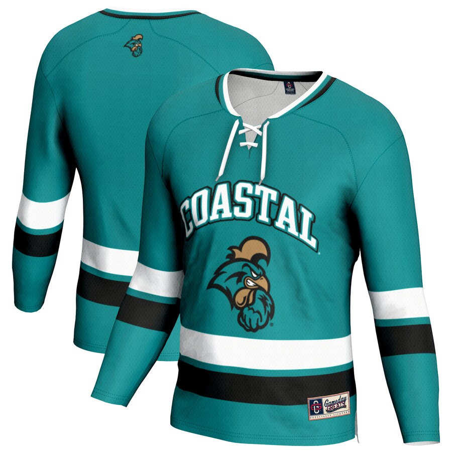 Men's GameDay Greats Teal Coastal Carolina Chanticleers Hockey Jersey