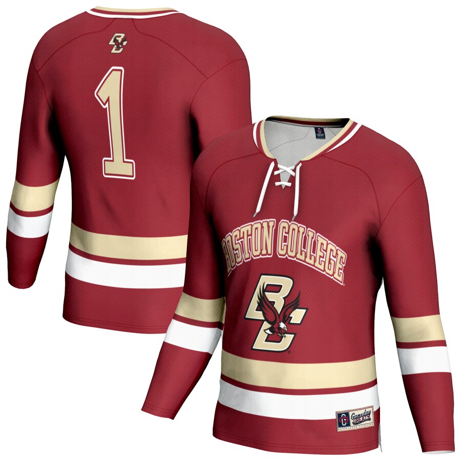 Unisex GameDay Greats  Maroon Boston College Eagles Lightweight Men's Hockey Team Fashion Jersey