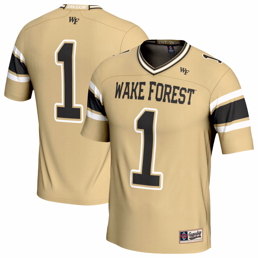 Unisex GameDay Greats #1 Gold Wake Forest Demon Deacons Lightweight Football Fashion Jersey