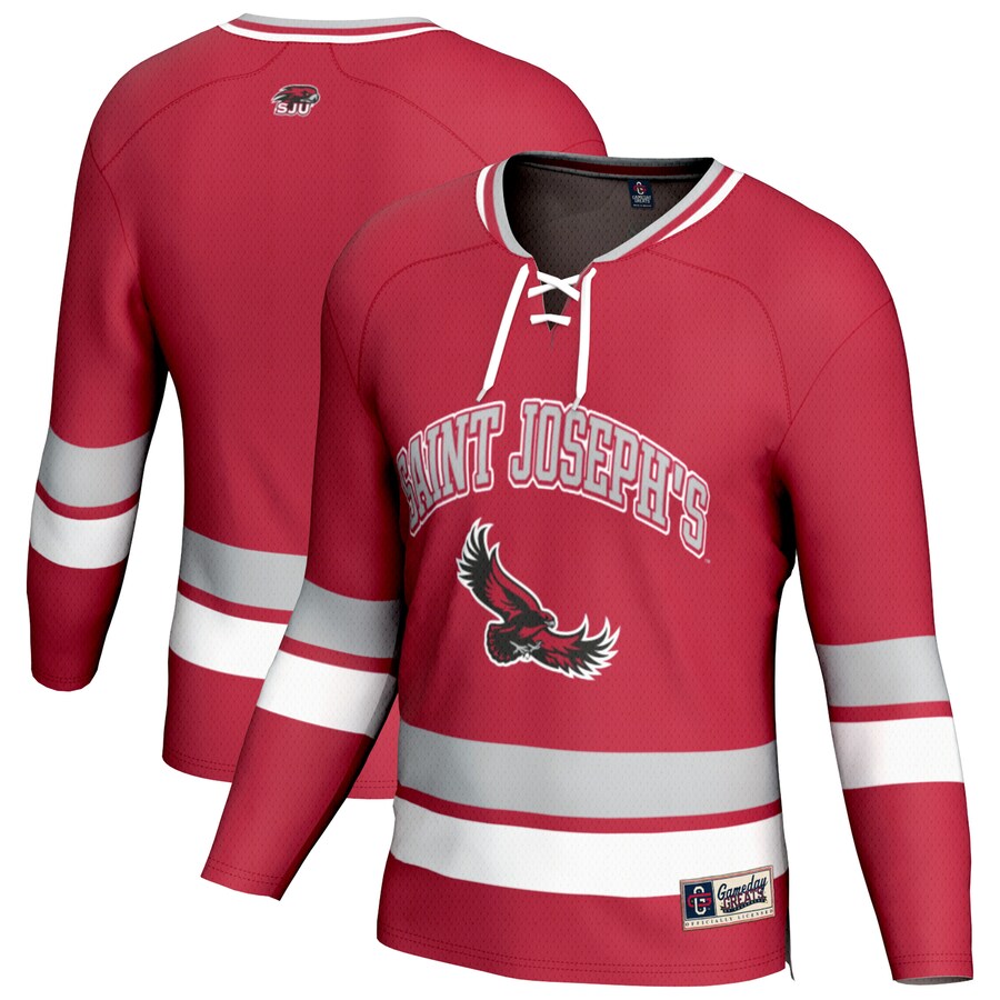Unisex GameDay Greats Crimson Saint Joseph's Hawks Spirit Hockey Jersey