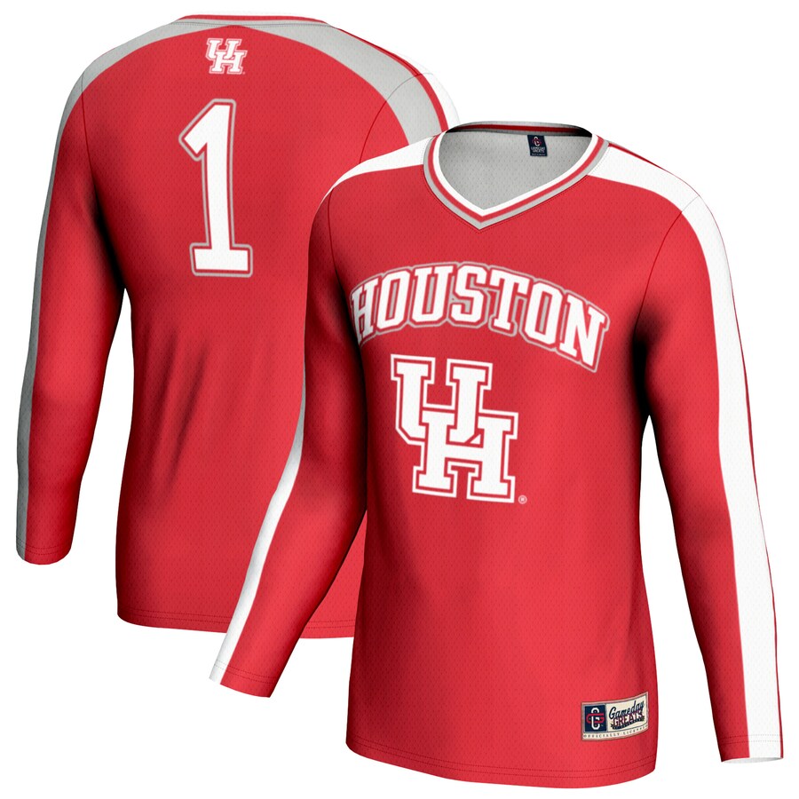 Unisex GameDay Greats Red Houston Cougars #1 Lightweight Volleyball Fashion Jersey
