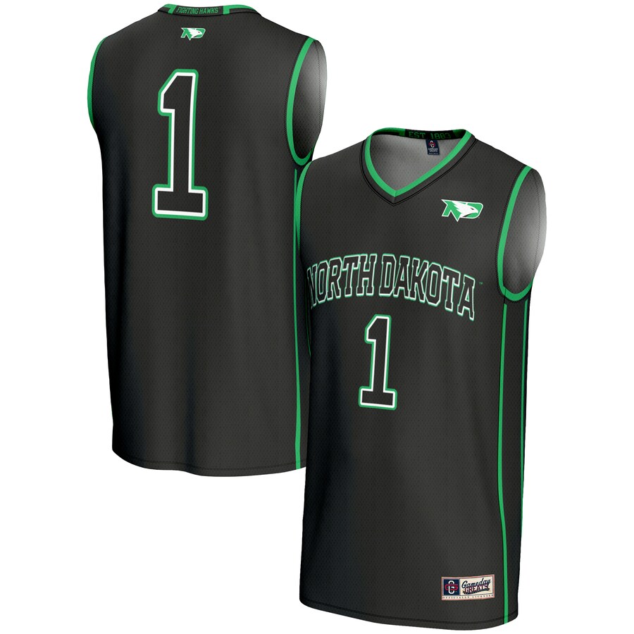 Youth GameDay Greats #1 Black North Dakota Lightweight Basketball Fashion Jersey