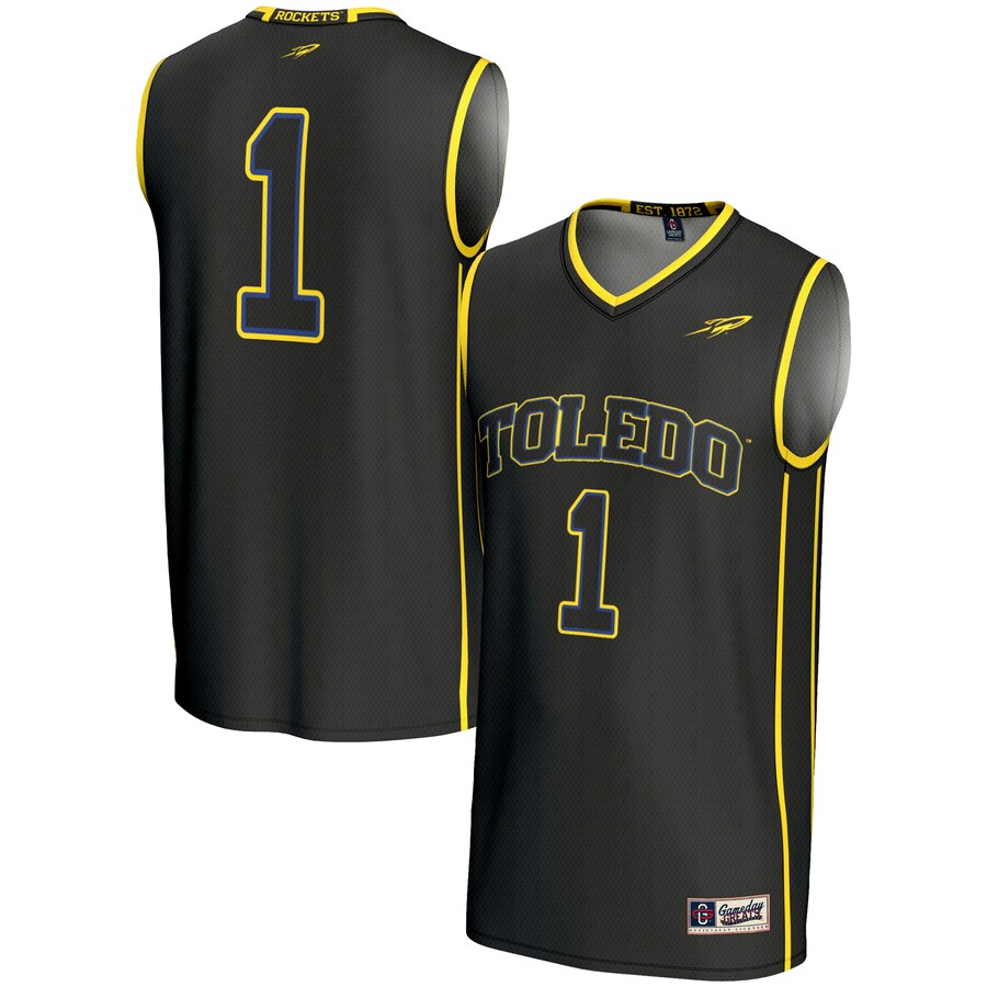 Youth GameDay Greats #1 Black Toledo Rockets Lightweight Basketball Jersey
