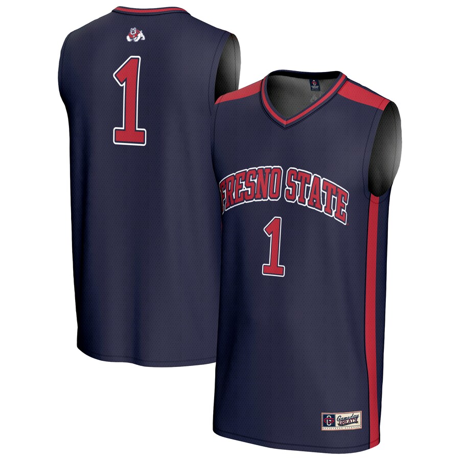 Youth GameDay Greats #1 Navy Fresno State Bulldogs Lightweight Basketball Fashion Jersey