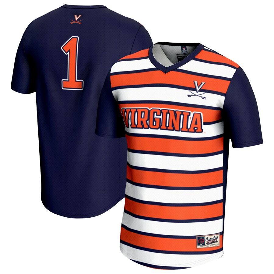 Youth GameDay Greats #1 Navy Virginia Cavaliers Lightweight Soccer Fashion Jersey