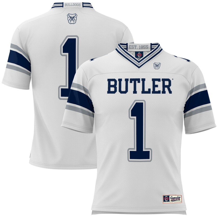 Youth GameDay Greats #1 White Butler Bulldogs Football Jersey