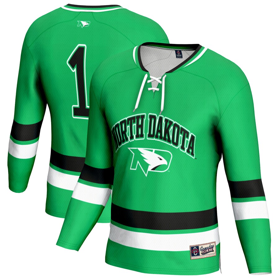 Youth GameDay Greats Kelly Green North Dakota Lightweight Fashion Men's Hockey Jersey