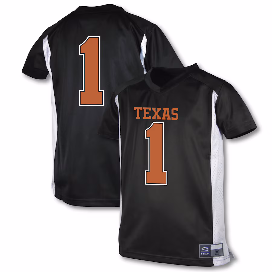 Youth Garb #1 Black Texas Longhorns Football Jersey
