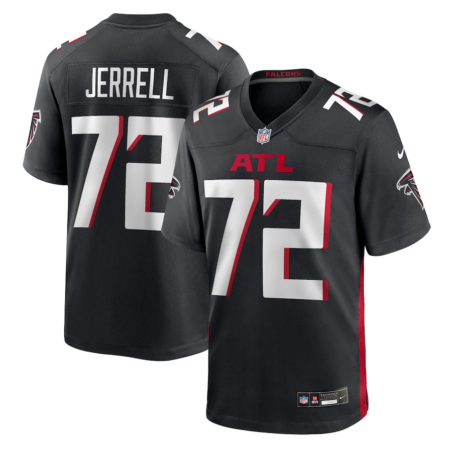 Men's Atlanta Falcons Michael Jerrell Nike Black Team Game Jersey