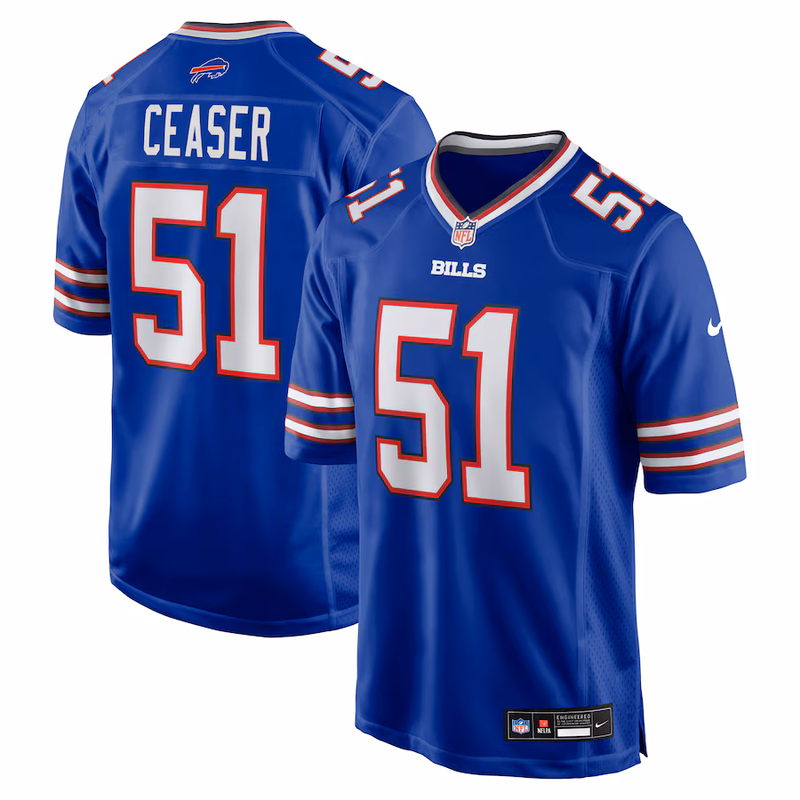 Men's Buffalo Bills Nelson Ceaser Nike Royal Team Game Jersey