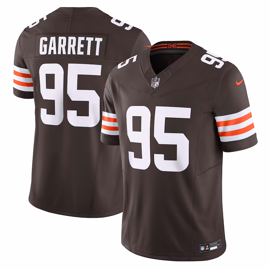 Men's Cleveland Browns Myles Garrett Nike Brown Team Vapor F.U.S.E. Limited Jersey