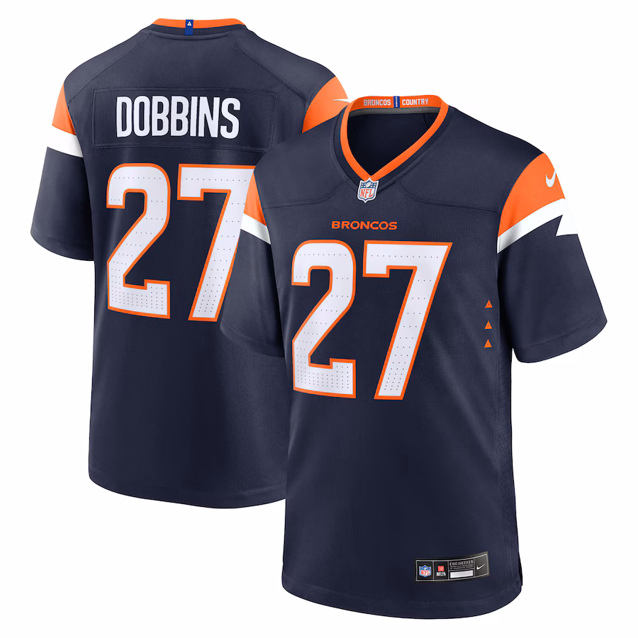 Men's Denver Broncos J.K. Dobbins Nike Navy Alternate Game Jersey
