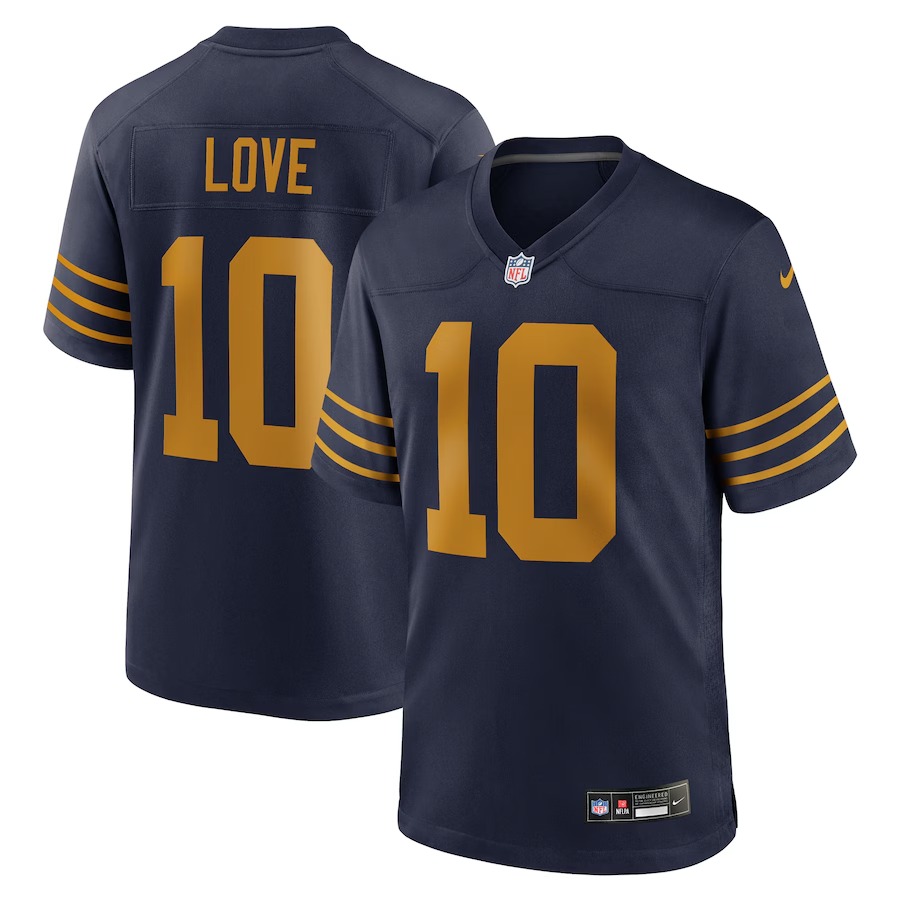 Men's Green Bay Packers Jordan Love Nike Navy The 1923 Classic Game Jersey