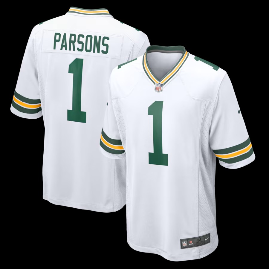 Men's Green Bay Packers Micah Parsons Nike White Game Player Jersey