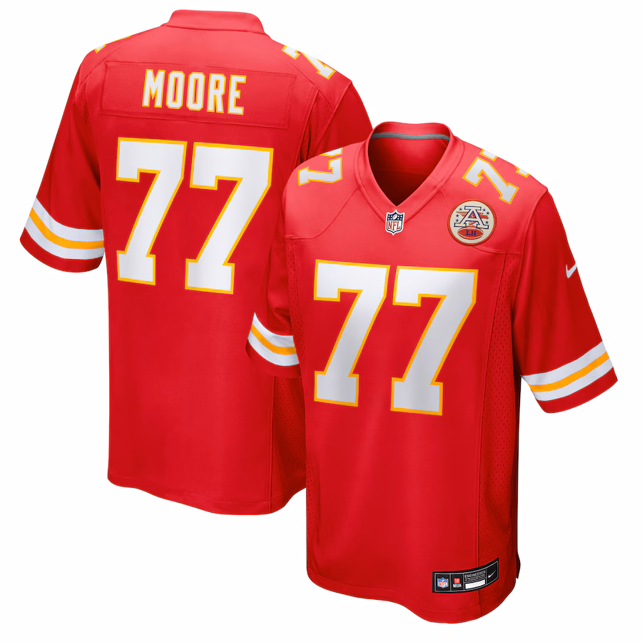 Men's Kansas City Chiefs Jaylon Moore Nike Red Team Game Jersey