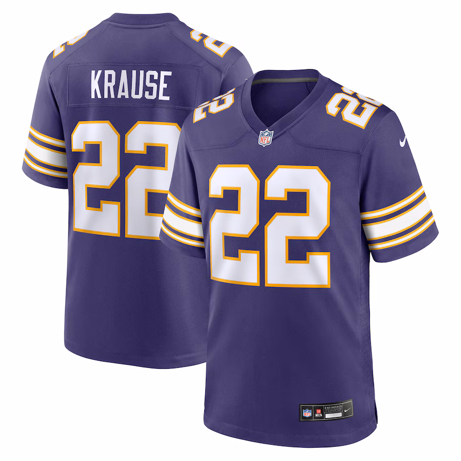 Men's Minnesota Vikings Paul Krause Nike Purple Retired Player Alternate Game Jersey