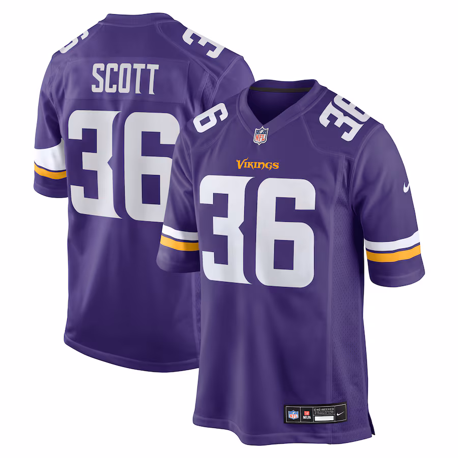 Men's Minnesota Vikings Zavier Scott Nike Purple Team Game Jersey