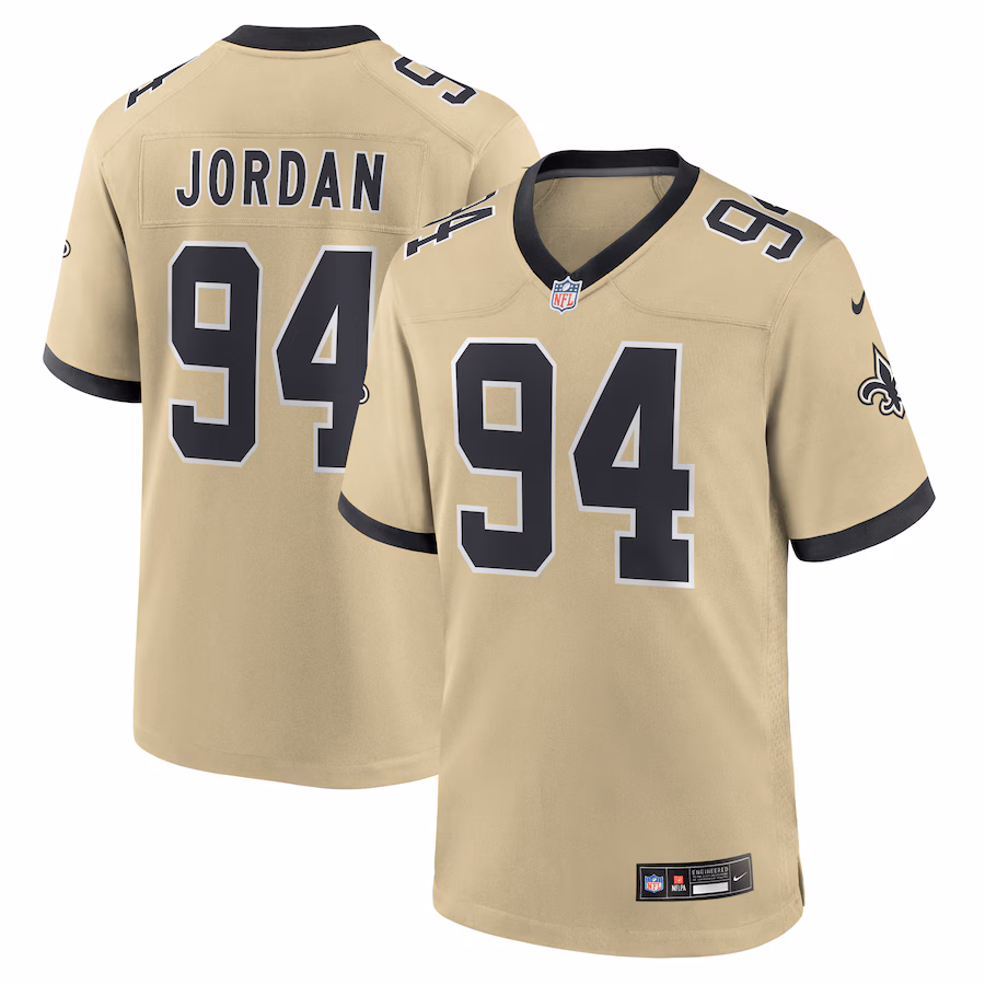 Men's New Orleans Saints Cameron Jordan Nike Gold Gameday Golds Alternate Game Player Jersey